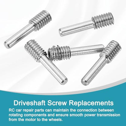 MECCANIXITY 5 Pack Driveshaft Screw Pins, M4x16x6mm Universal Stainless Steel Drive Shaft Screw Pins, RC Car Repair Parts for Electric Car/Truck Replacement - size: M4x16x6mm