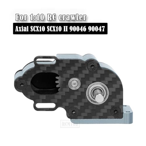 Aluminum Transmission Gearboxes Upgrades Part for SCX10 SCX10 II 90046 90047,RC Crawler Car Alloy Transmission Gearbox Hop Ups,Titanium - color: Titanium - Scx10