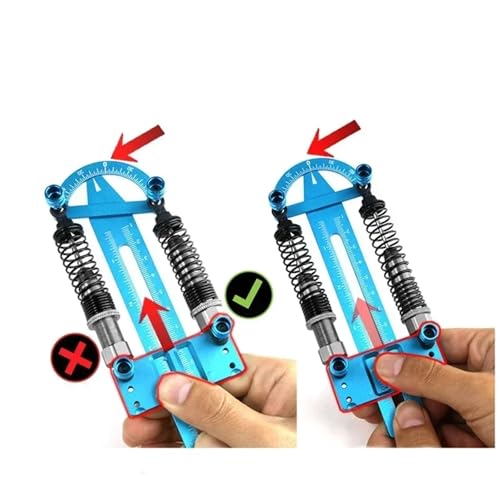 RC Road Car 3 in 1 Height Gauge Ruler Aluminum Wheel Set for Up Tool Chassis Camber Ride Dip Angle Suspension Simple Toy Parts RC Car Repair Kit - color: Blue