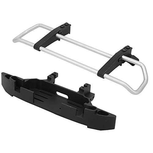 VGEBY RC Bumper, 1/10 RC Crawler Metal Front Bumper & Base Universal Front Bumper Fit for / 1/10 RC Crawler(Sliver) Car Model Accessories Bumper G500 Bumper