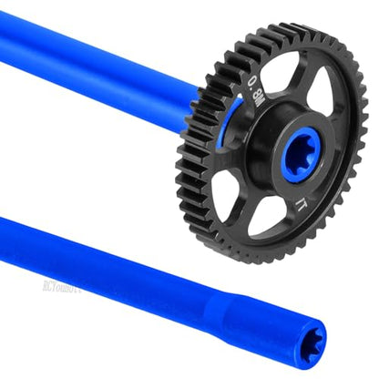 RC 45T Spur Gear Slipper Clutch/Center Slider Driveshaft Upgrades Part for 1/16 Mini Maxx 4WD RTR Brushless Monster Truck (#107154-1),#45 Steel Transmission Gears Spur Gear,Navy Blue - color: Navy Blue-(upgrades Part）