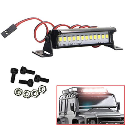ShareGoo RC 12 LED Light Bar Roof Lamp Spotlight Dome Light Compatible with Traxxas TRX-4 SCX10 KM2 CC01 RC4WD D90 90046 90047 RC Crawlers,50mm/1.97"