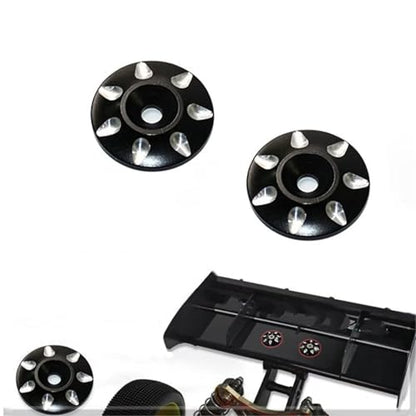 RC Car Parts for HSP for HPI for Hobao for Tamiya 1/10 1/8 Metal Wing Mounting Tail Washer M3 Screw Gasket RC Car Off Road Buggy Short Course Truck Car Parts(Black) - size: Black