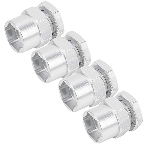 VGEBY Hex Adapter, 12mm to 17mm Wheel Hub Extension for RC Car Conversion, RC Crawler Accessories, Silver Model Car Upgrades for RC Enthusiasts, DIY Projects, Off-Road Crawling