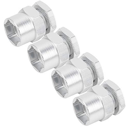 VGEBY Hex Adapter, 12mm to 17mm Wheel Hub Extension for RC Car Conversion, RC Crawler Accessories, Silver Model Car Upgrades for RC Enthusiasts, DIY Projects, Off-Road Crawling