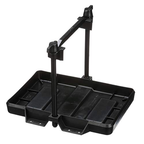 Attwood Adjustable Battery Tray, for 24 & 24M Series Batteries, Heavy-Duty Black Plastic, Height-Adjustable Crossbar, 9090-5