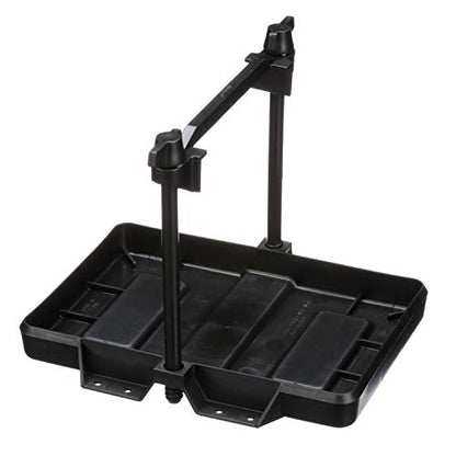 Attwood Adjustable Battery Tray, for 24 & 24M Series Batteries, Heavy-Duty Black Plastic, Height-Adjustable Crossbar, 9090-5