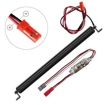 Freshion RC Light Bar 24 LED 5.07 Inch Aluminum RC Lights RC Crawler Accessories for Axial SCX10 Traxxas TRX-4 TRX4M Arrma Senton Redcat GEN7 1/10 1/8 rc Light kit, BLAKE, A-129