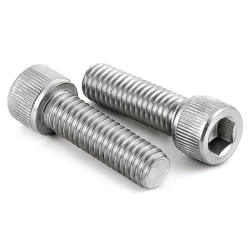 M8-1.25 x 35mm Socket Head Cap Screws Bolts, Allen Socket Drive, Stainless Steel 18-8 (304), Full Thread, Bright Finish, Machine Thread, 20 PCS - size: M8 x 35mm