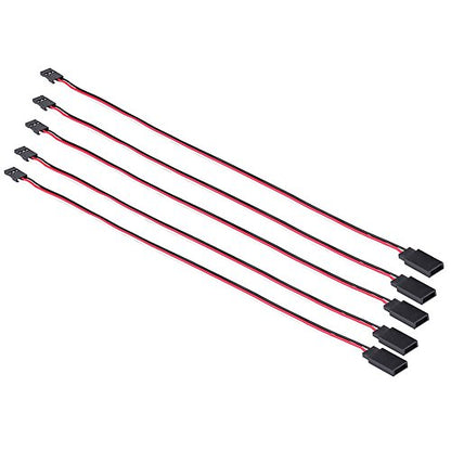 Servo Extension Lead, 5 Pcs 1 Set Servo Extension Wire 3Pin Male to Female Servo Extension Cord Silicone Servo Extension Cable for RC Accessory