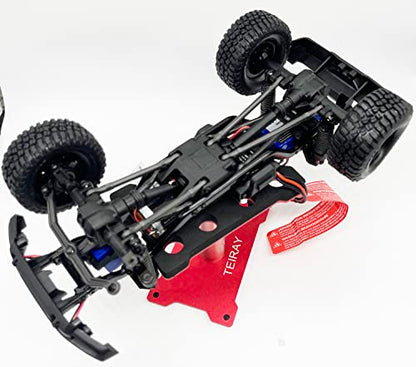 RC Car Work Stand Mat Repair Workstation Aluminum 360 Rotation Height Body Mounts for 1/16 1/18 1/24 SCX24 TRX4M Scale Cars Trucks RC car Display Stand (red) - color: Red