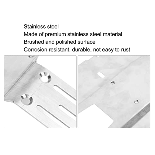 Stainless Steel RC Front Chassis Armor Plate Skid Plate, for YIKONG DF7 1/7 Short Truck, RC Skid Plate, RC Car Front and Chassis Skid Plate Armor, RC Chassis Guard