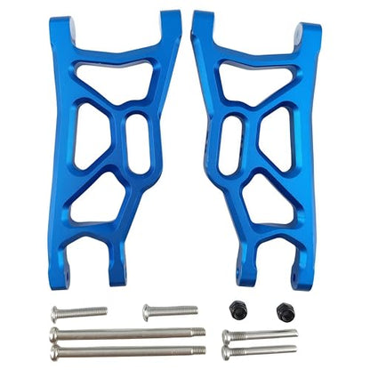 Aluminum Front Lower Suspension Arms for 1/10 Slash 2WD RC Car (Blue) | 3631,A-Arms,CNC Machined,Heavy Duty,High Strength,Precision Fit,Wear Resistant,Durable,RC Upgrade Parts - color: Blue