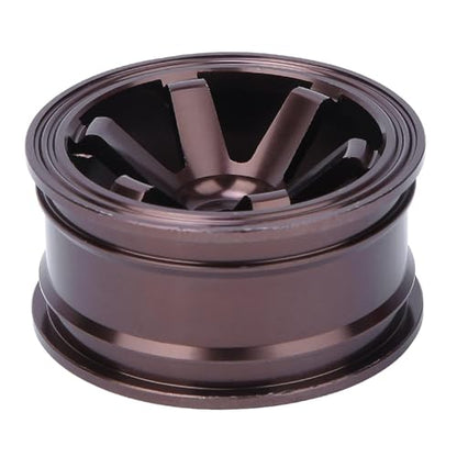 HERCHR 12mm Hex Hubs Metal Wheel Hub, 4pcs Aluminium Alloy Wheel Hub for Universal 1/10 Flat Running Drift RC Car Model Accessory Wheel Rims RC Wheel Rims Set Rc Drift Wheels(Coffee) - color: Coffee