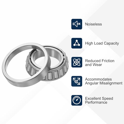 uxcell 17887/31 Tapered Roller Bearing Cone and Cup Set, 1.77" Bore x 3.15" OD x 0.83" Thick, Chrome Steel Taper Bearing Set, ABEC-3 - size: 17887/31