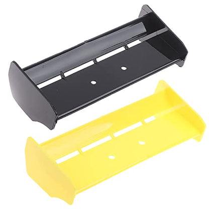 2Pack 1:10 Scale RC Plastic Rear Spoiler Tail Wing for 1/10 Scale RC Racing Car Off-Road Buggy Truck Accessories for HPI KYOSHO HSP 94106 94107 94166 06021 (Black Yellow) - color: Black Yellow