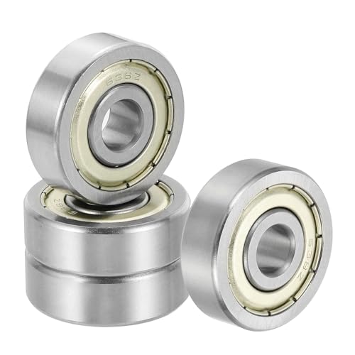 uxcell 4 Pack 638ZZ Deep Groove Ball Bearings, 8x28x9mm Chrome Steel Double Shield Bearing for Electric Motor, Home Appliances, Garden Machinery, (ABEC5) - size: 638ZZ