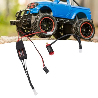 4000KV Brushless Motor ESC Set, RC Car Brushless Outrunner Motor with 30A Electronic Speed Controller, for SCX24 1/24 RC Crawler Truck