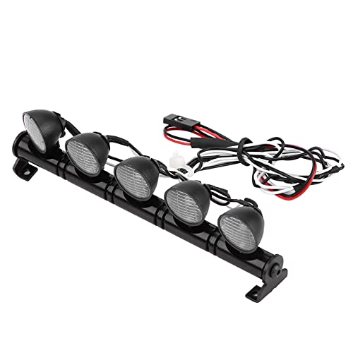 Pilipane 5 pcs LED RC Car Lights, RC Car Light Bar Kit, 1/10 Scale RC Crawler Car Roof Light Bar Spotlights Fit for for RC Crawler Car Truck Accessories