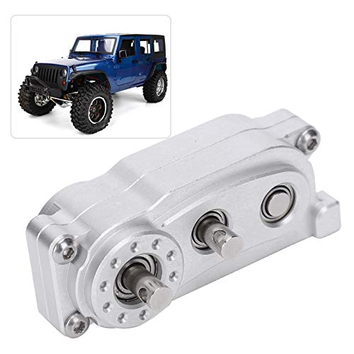 1/10 RC Transfer Case Replacement, Metal Chassis Frame Accessory, CNC Machined Aluminum Alloy Gearbox for 313mm Wheelbase Crawler Car, High Performance Upgrade Part with Anodized S (Silver) - color: Silver