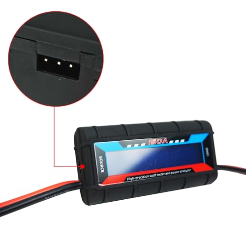 2Pcs 150A RC Watt Meter, DC 0-60V High Precision Power Analyzer, Volt Amp Watt Checker with Digital LCD Screen for Voltage/Current/Power/Charge/Energy Measurement - style: 150A 60V