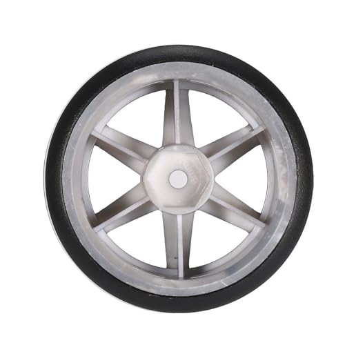 RC Plastic Wheel and Tire Set, 63mm Hard Tyres for 1/10 Drift Car HSP Tamiya HPI Kyosho On-Road Drifting Car (Silver, 6-Spoke) - color: Silver, 6-spoke