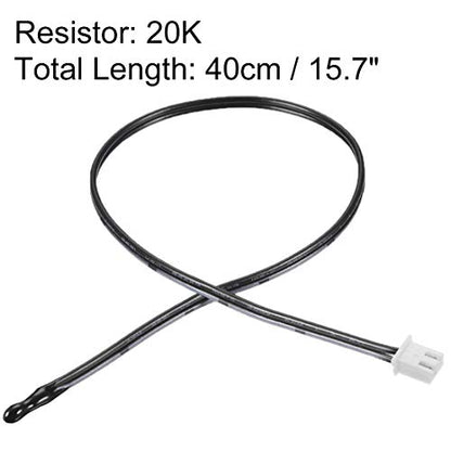uxcell 2 Pcs 20K NTC Thermistor Probe 15.7 Inch Epoxy Sensitive Temperature Temp Sensor for Air Conditioner - style: 20K