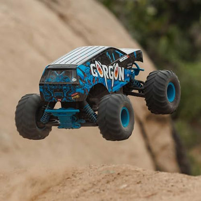ARRMA RC Truck 1/10 Gorgon 2 Wheel Drive RTR Brushed Monster Truck Battery & Charger Included Blue ARA3230ST5 - color: Blue