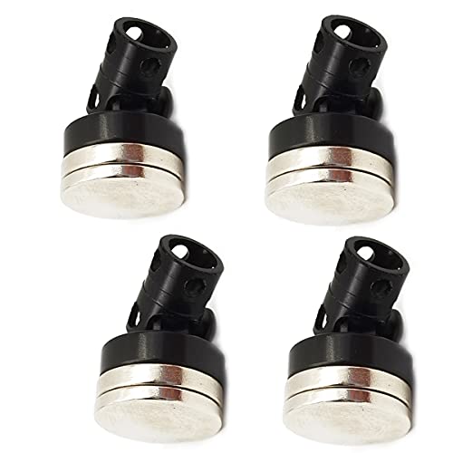 DEVMO 4PCS RC Magnetic Body Post,Alloy Magnetic Stealth Invisible Body Shell Mount Column Compatible with HSP Redcat Himoto Tra-xxas SCX10 4WD 1/10 RC Car (Black)