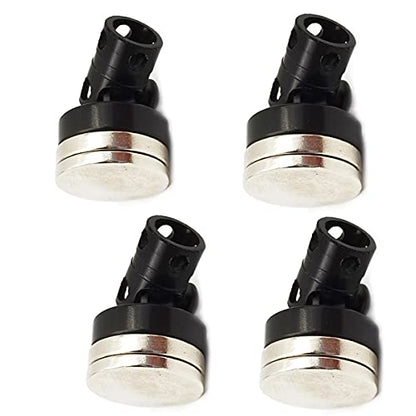 DEVMO 4PCS RC Magnetic Body Post,Alloy Magnetic Stealth Invisible Body Shell Mount Column Compatible with HSP Redcat Himoto Tra-xxas SCX10 4WD 1/10 RC Car (Black)