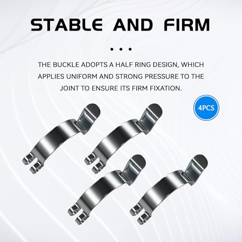 Car Air Filter Clips, Metal Air Filter Cleaner Housing Box Lid Spring Clamp, Silver Heavy Duty Airs Cleaner Cover Clip Clamps, Suitable for Most Car Accessories Replacement Parts (4PCS)