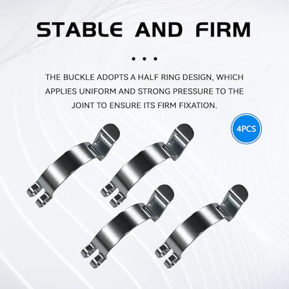 Car Air Filter Clips, Metal Air Filter Cleaner Housing Box Lid Spring Clamp, Silver Heavy Duty Airs Cleaner Cover Clip Clamps, Suitable for Most Car Accessories Replacement Parts (4PCS)