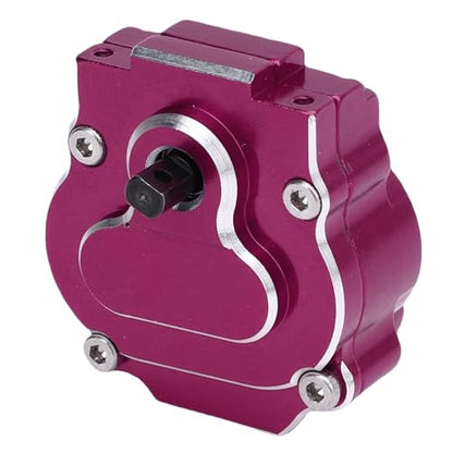 24:1 Complete Transmission Gearbox, CNC Aluminum Alloy RC Crawler Gearbox, Metal Gear Set with 24:1 Reduction Ratio for Ascent - 18 1/18 RC Car Upgrade Part (Purple) - color: Purple