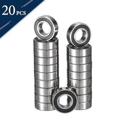 684-2RS Deep Groove Ball Bearings, ID 4mm x OD 9mm x Width 4mm Miniature Bearings, Double Rubber Sealed Ball Bearing Pre-Lubricated Chrome Steel Z2 Lever 20pcs - size: 684-2RS 4x9x4mm