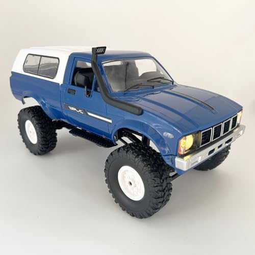 RC Crawler WPL C24 RC Rock Crawler RC Truck 4x4 1/16 Scale All Terrain | Remote Control Pickup Off Road RTR with 2.4 GHz Proportional Throttle Steering LED Light 2 Batteries Hobby Toy Adult