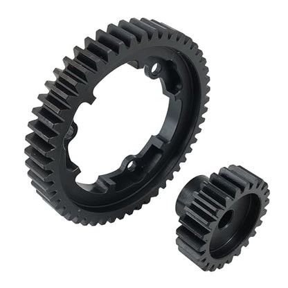 Hardened Steel 1.0 Mod Spur Gear with 23T Pinion for X-Maxx Maxx E-Revo (50T) | 1/5 Scale,1/7 XO-1,1/10 Maxx,E-Revo 2.0 VXL,Heavy Duty,Upgrade Parts,6449 Compatible,High Strength - style: 50T