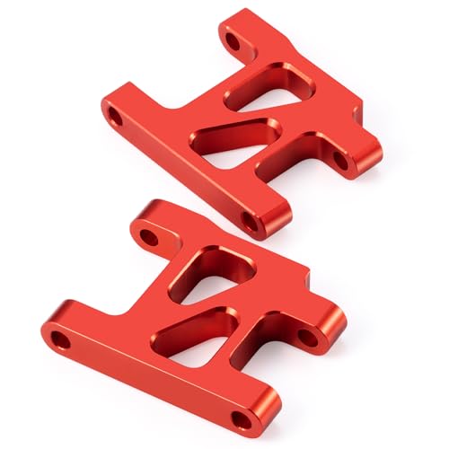 2PCS RC Aluminum Alloy Front Lower Swing Arm Suspension A-Arms Set Compatible with 1/10 Tamiya TA01 RC Car Upgrades (Red) - color: Red