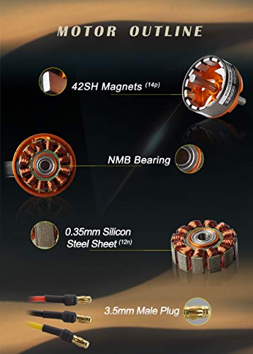 D3530 1100KV Brushless Motor Fixed Wing Outrunner Motor for Mini Multicopters RC Plane Helicopter Multirotor Quadcopter - size: 1100KV