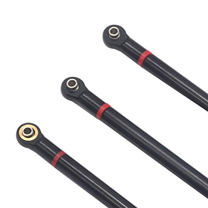 8Pcs Vgoohobby Aluminum Alloy Link Rod Chassis Linkage 313mm Wheelbase Compatible with Axial SCX10 90046 90047 1/10 RC Crawler Car
