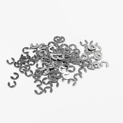100PCS RC Car Shaft Fastener Clip E-Clips Buckle for RC Car Truck DIY Model Toy Circlip Retaining Ring Washer Parts (M2) - style: M2