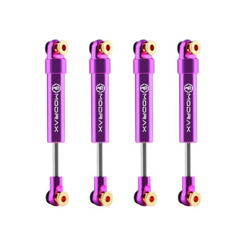 40mm Shock Adjustable Inner Spring Shock for SCX24 AX24, Purple | CNC Aluminum Dampers, Multi Mode Adjustment, Low Friction Damping Shaft - color: Purple