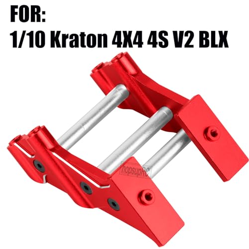 RC Wing Mount Upgrades Part for 1/10 Kraton Outcast 4X4 4S V2 BLX,Alloy Rear Wing Mount Hops Up,Replace ARA320631,Red - color: Red(parts)