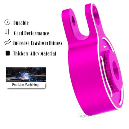 RC Servo Saver Set 25T Upgrades Part for 1/10 Big Rock 3S BLX,Granite/Senton 3S BLX & Mega 550,Kraton/Outcast 4S BLX,1/8 Typhon 3S BLX& Mega 550,Alloy Fixed Link Steering Servo Saver,Pink - color: Pink-1 Set