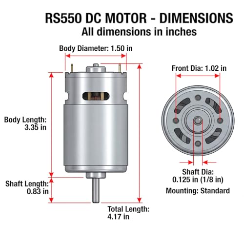 JRRXM Pair of 12V 18V 20V 24V Fast Drive Motor High Speed Engine for Kid's Power Wheels Ride on Toys Electric Car Motor Upgrade Replacement Parts Accessory 2PCS (24VRS555 40000RPM)