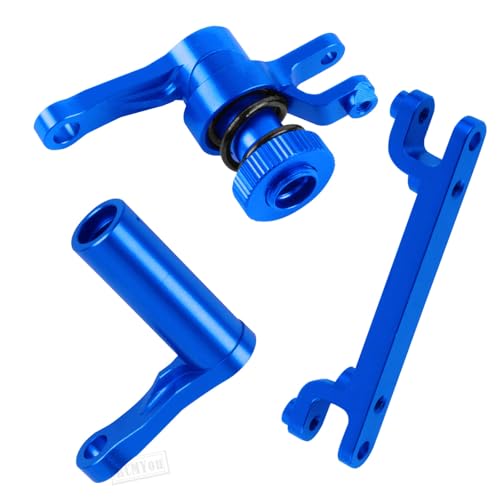 RC Steering Bellcranks Servo Saver Upgrades Part for 1/10 T-Maxx/E-Maxx,Aluminum Steering Bellcranks Servo Saver Hops up,#4945,Navy Blue - color: Navy Blue - (Parts)