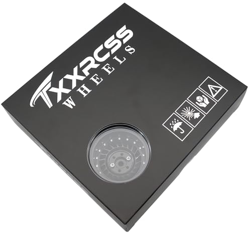 Super Heavy Rc 1.9 Beadlock Wheels Offsets -10mm Rims for 1/10 RC Crawler (Black) XX - color: Black