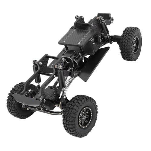 Asixxsix RC Crawler Chassis Frame Kit, Lightweight Strong Modular Design RC Upgrade Parts, Composite Material Chassis Frame Kit with Easy Installation for Ascent 18 1/18 Crawler (Black) - color: Black