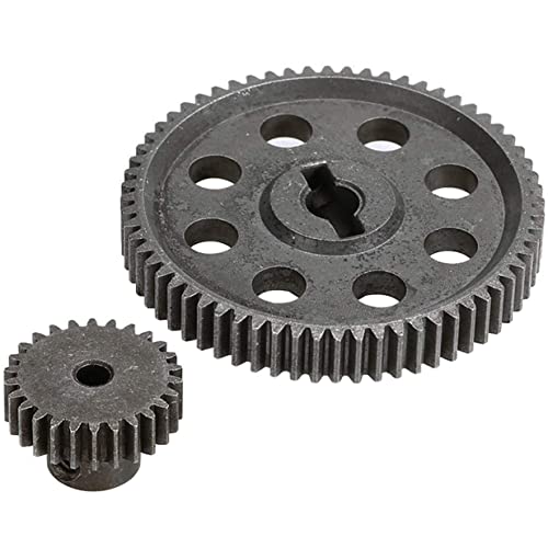 ShareGoo RC 11184 Spur Differential 64T Steel Metal Main Gear & 11176 Pinion 26T Motor Gear Combo Compatible with Redcat Volcano EPX HSP 1/10 Monster Truck Car