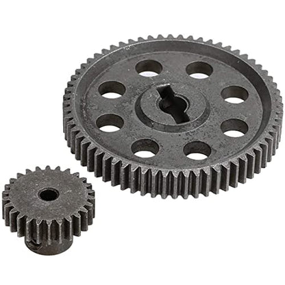 ShareGoo RC 11184 Spur Differential 64T Steel Metal Main Gear & 11176 Pinion 26T Motor Gear Combo Compatible with Redcat Volcano EPX HSP 1/10 Monster Truck Car
