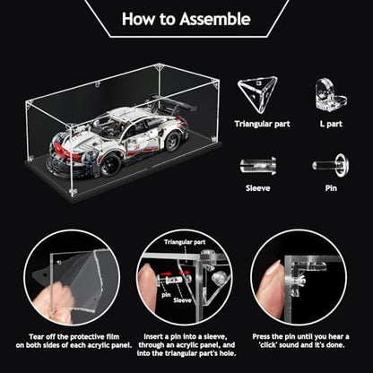Clear Acrylic Display Case ,Self-Assemble Showcase for Collectibles, Action Figures, Dolls- Alternative Glass Box for Commemorative Gifts(16x8x8 inches, 40x20x20 cm) - size: 16x8x8 inch,40x20x20 cm